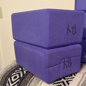 Purple Yoga/Exercise Blocks Pair